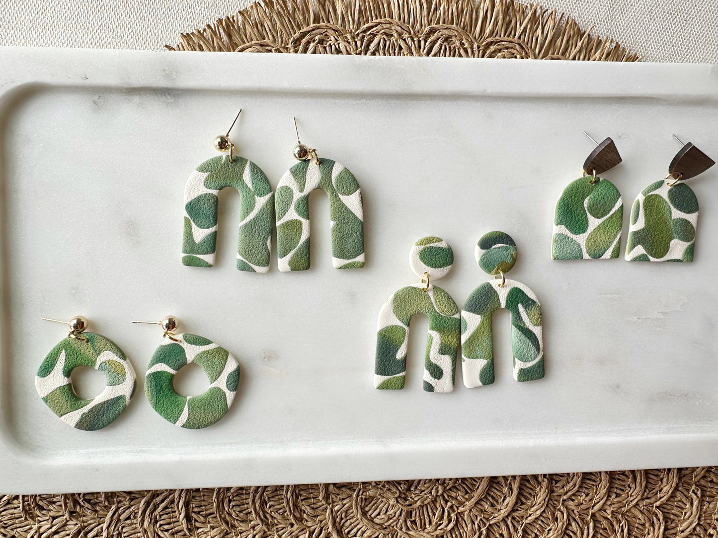Green Botanical Dangles