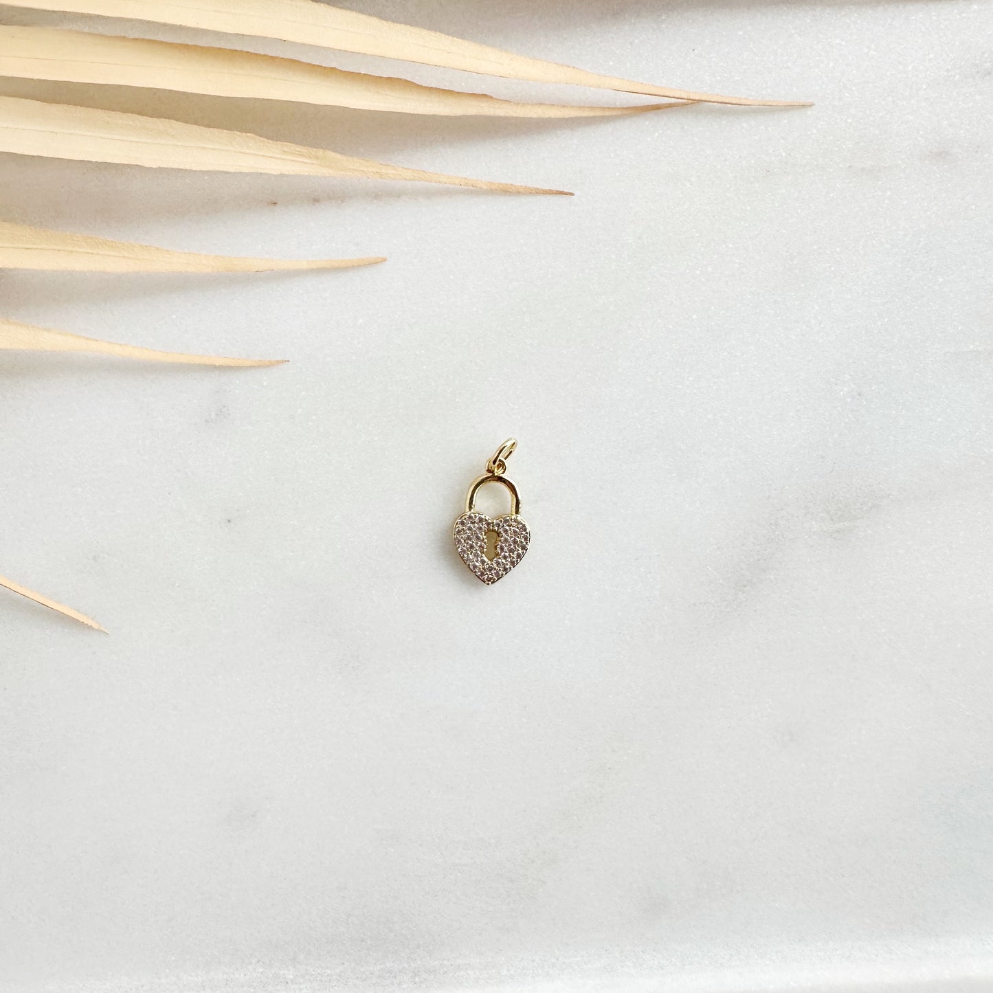 Heart Padlock Charm