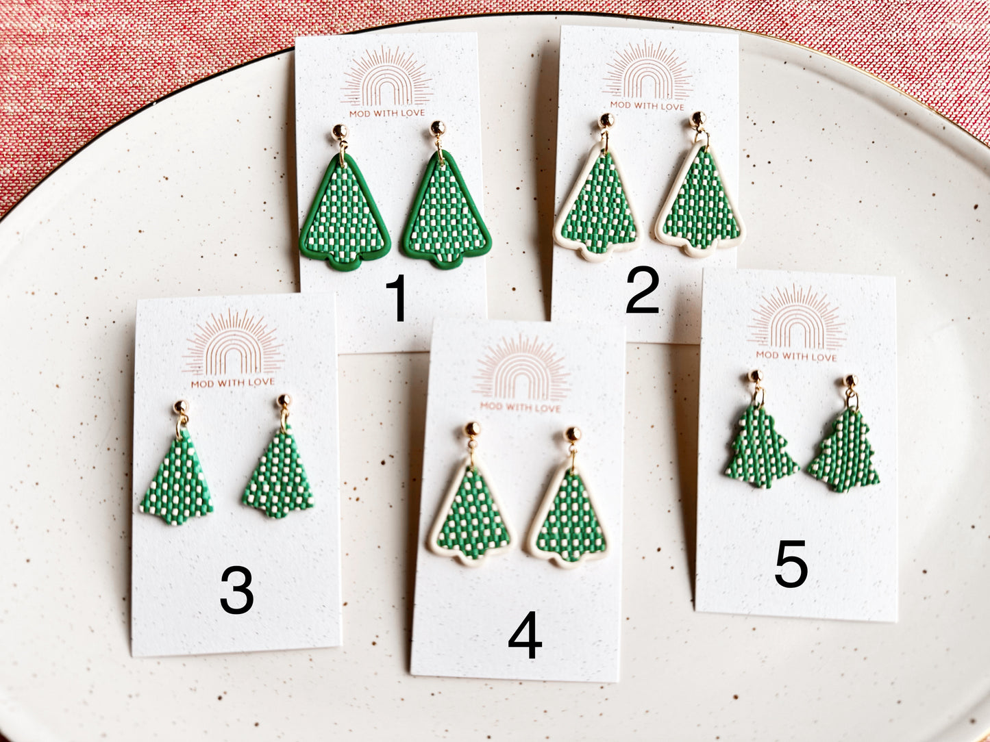 Checkered Christmas Trees