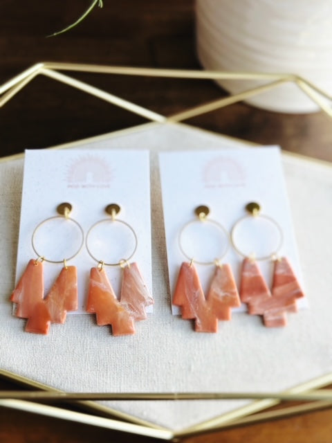 Red Canyon Aztec Dangle Earrings