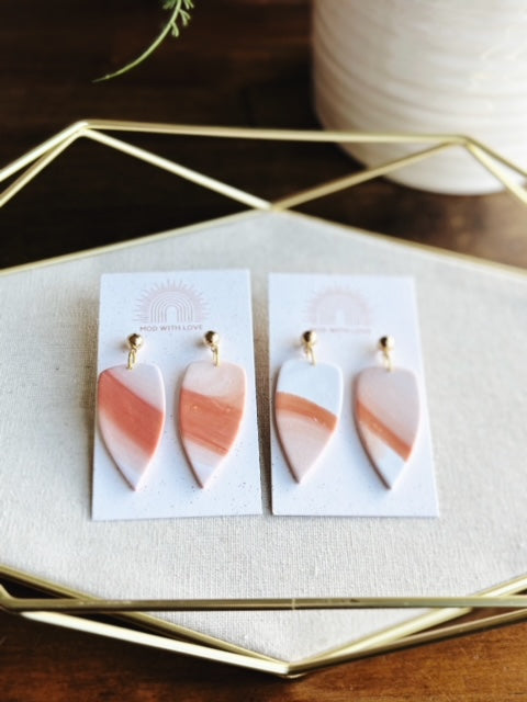 Red Canyon Marbled Dagger Dangle Earrings
