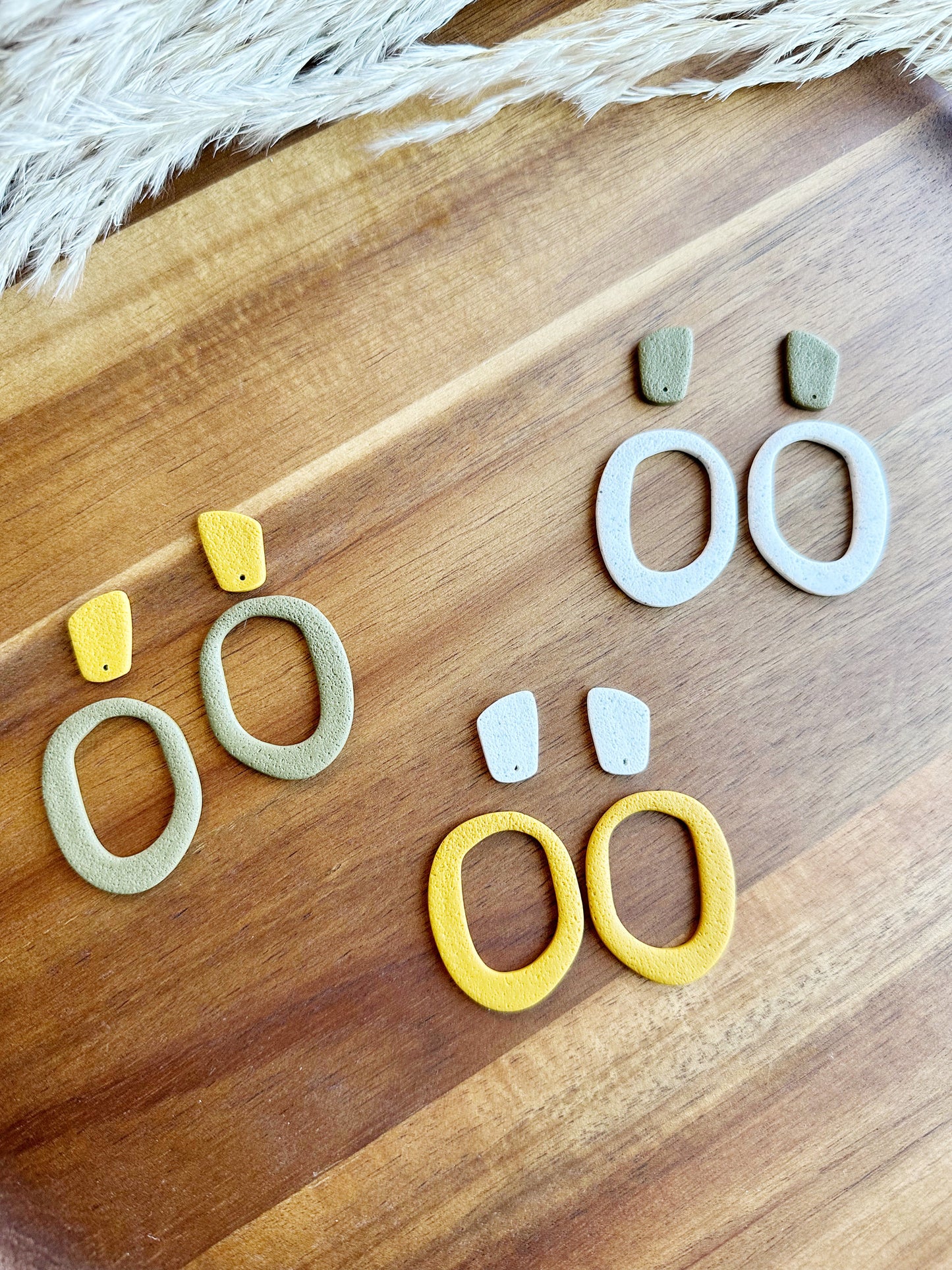 Mix N' Match Organic Round Shape Dangle Earrings
