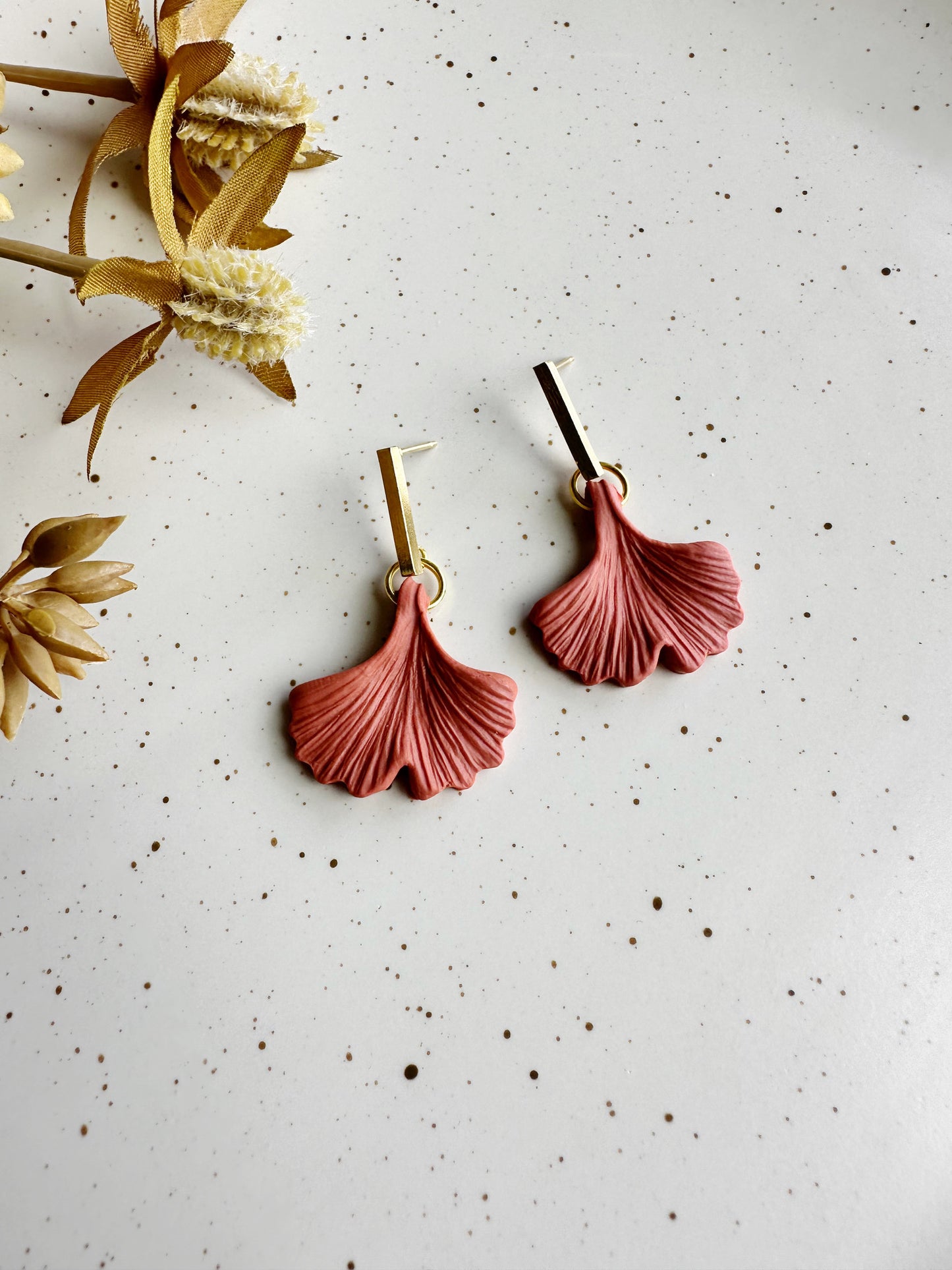 Gingko Leaves Dangle Earrings