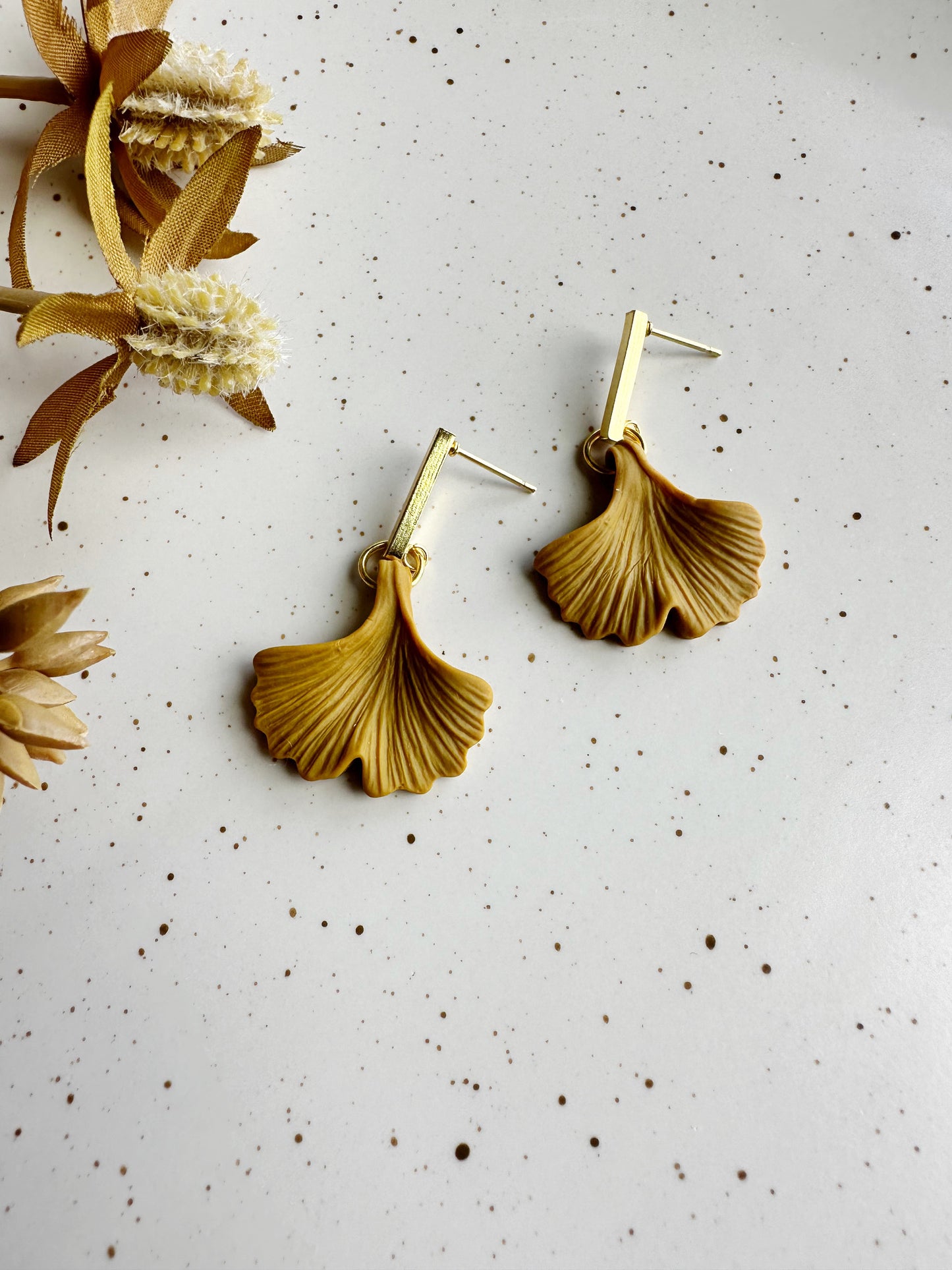 Gingko Leaves Dangle Earrings