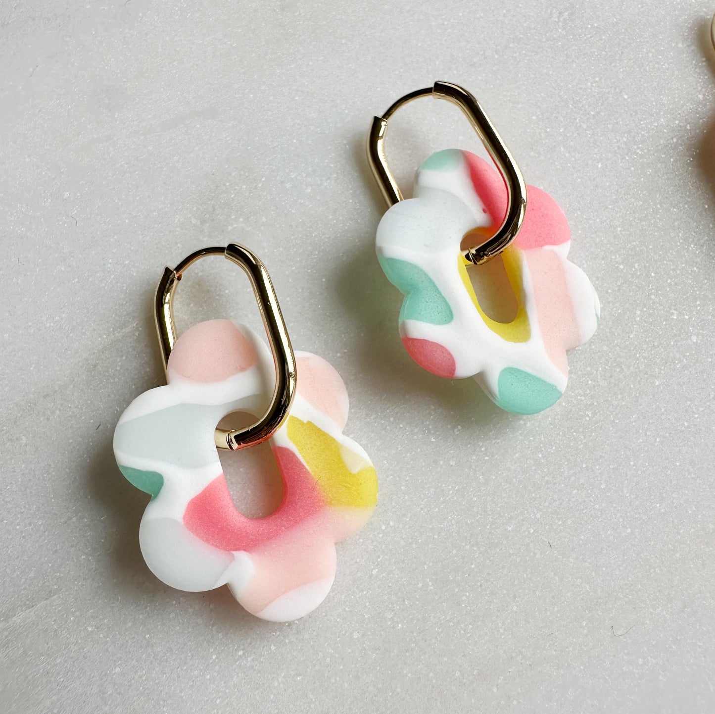 2-for-1 Stained Glass Clay Charm with Hoop