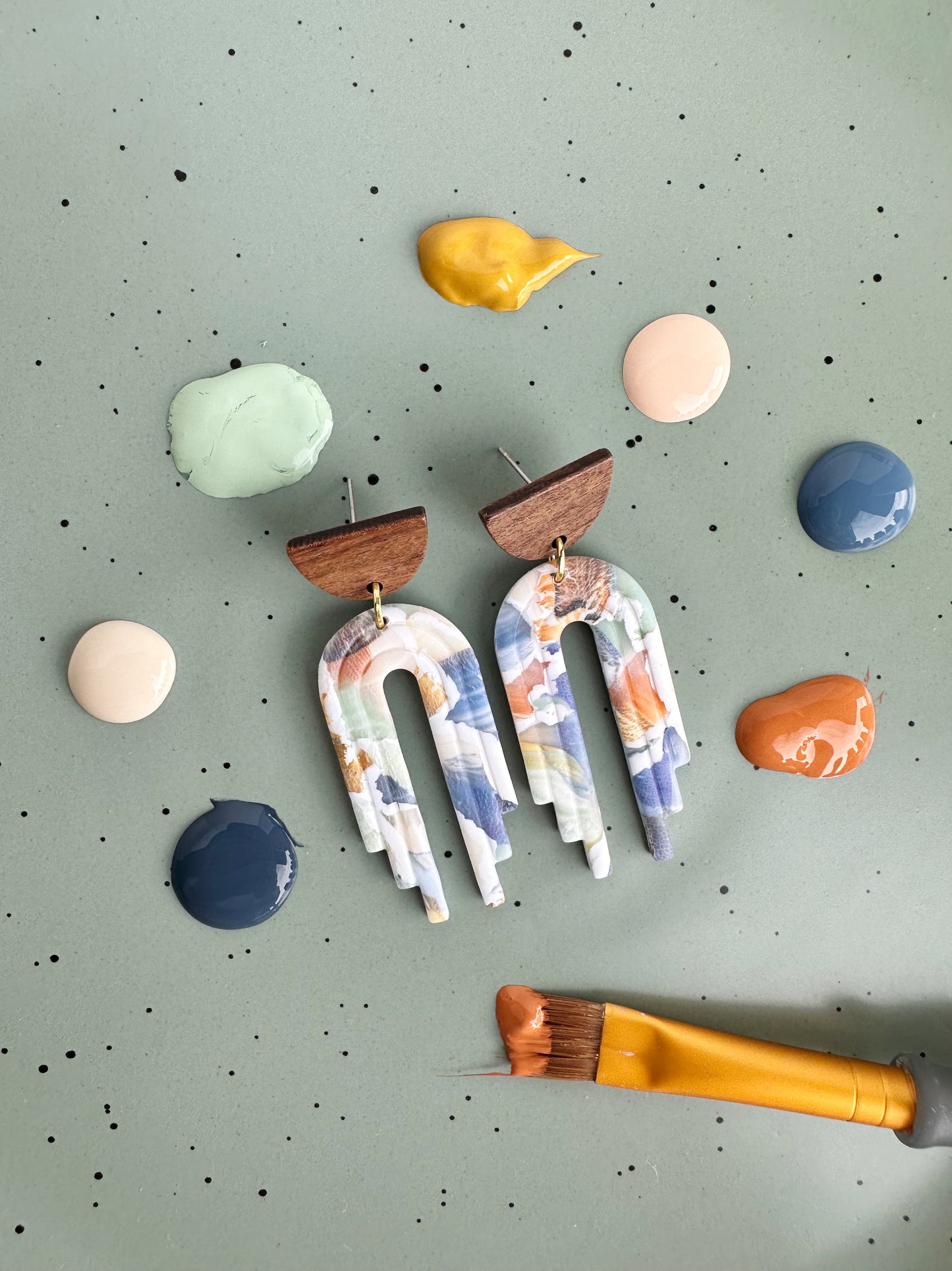 Autumn Watercolor Dangles