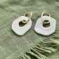 2-in-1 Huggie Hoop with Opal Charm Dangle