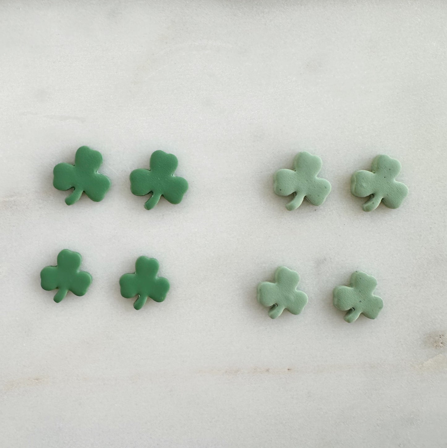 Matte Shamrock Studs