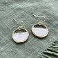 Small Round Opal Hoops