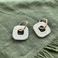2-in-1 Huggie Hoop with Opal Charm Dangle