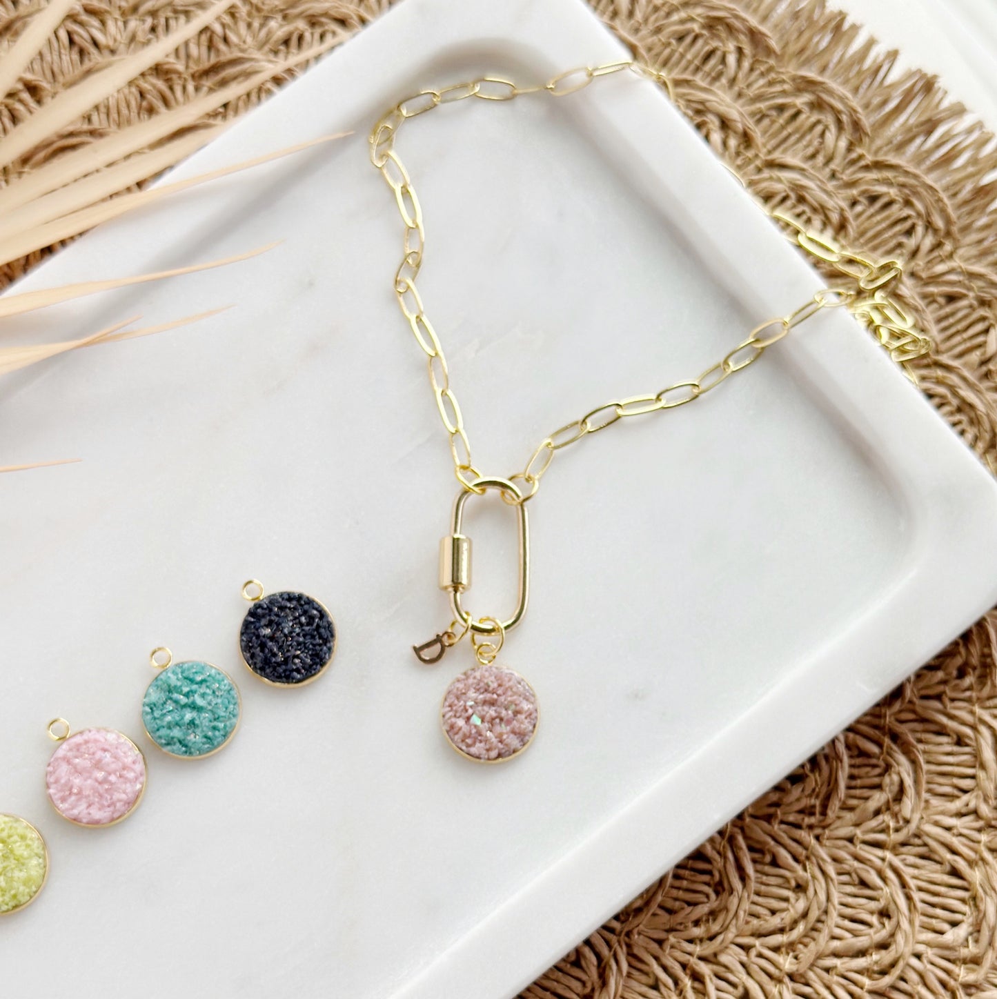 Handmade Faux Druzy Charms