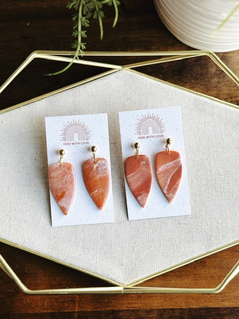 Red Canyon Dagger Dangle Earrings