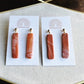 Red Canyon Long Narrow Rectangle Dangle Earrings