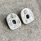 Abalone Shell Pearl Stud Earrings