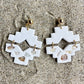 Abalone Shell Aztec Dangle  Earrings