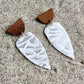 White/Translucent Marbled Dangle Earrings
