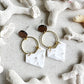 White/Translucent Marbled Dangle Earrings