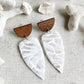 White/Translucent Marbled Dangle Earrings