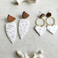 White/Translucent Marbled Dangle Earrings