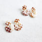 Checkered Tortoise Shell Dangle Earrings