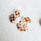 Checkered Tortoise Shell Dangle Earrings