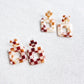 Checkered Tortoise Shell Square Dangle Earrings