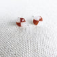 Checkered Tortoise Shell Post Earrings