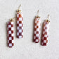 Checkered Tortoise Shell Earrings