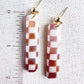 Checkered Tortoise Shell Earrings