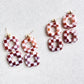 Checkered Tortoise Shell Square Dangle Earrings