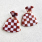 Checkered Tortoise Shell Earrings
