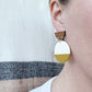 Two-Tone Circle Dangle Earrings