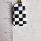 Vintage Checkered Dangle Earrings