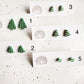Striped and Checkered Christmas Tree Studs