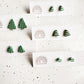 Striped and Checkered Christmas Tree Studs