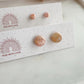 Pink Marbled Studs