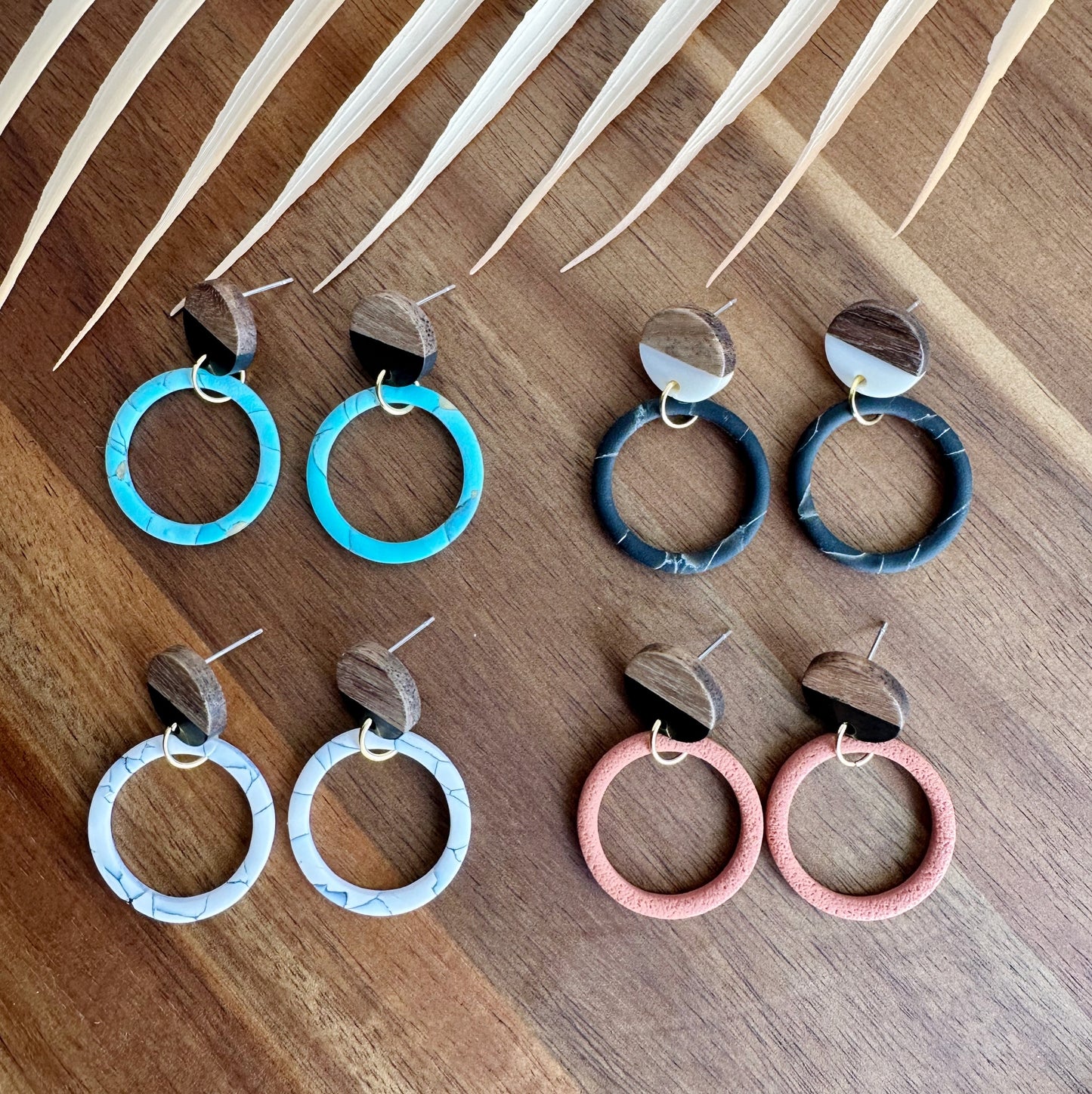 Round Dangles with Wooden Posts