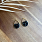 Tear Drop Black Marbled Dangles