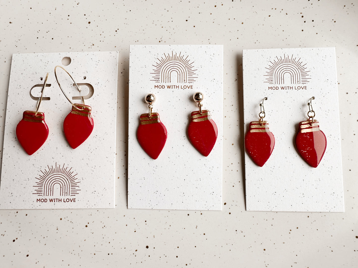 Red Christmas Light Dangles
